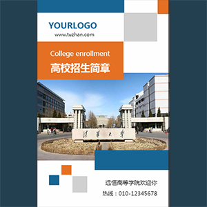 簡(jiǎn)約商務(wù)高校大學(xué)招生簡(jiǎn)章